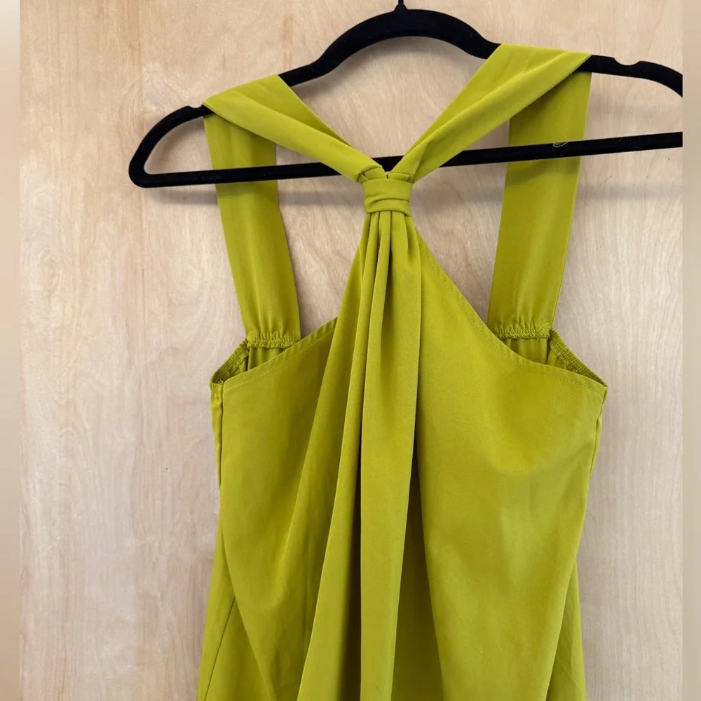 Commense Olive Green Twist-Neck Midi Dress - Picture 11 of 14